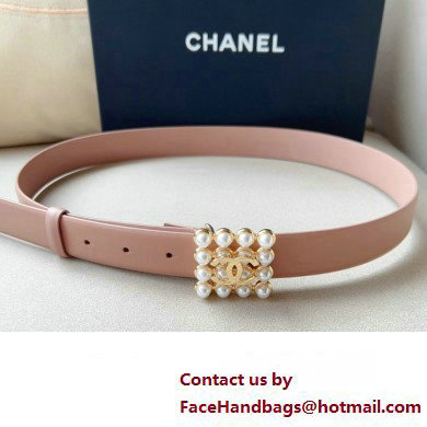 Chanel Width 3cm Metal  &  Glass Pearls calfskin belt AAA036 05 2024